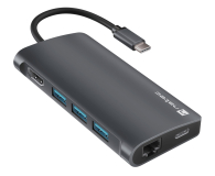 NATEC FOWLER 2 V2 USB-C 8W1 HUB ->USB 3.0 3X, HDMI 4K, USB-C, RJ45 NMP-2162 - 1470240 - zdjęcie 1